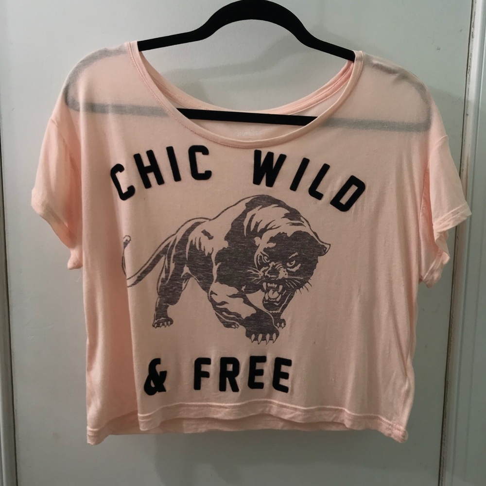 EXPRESS Chic, Wild & Free crop top.